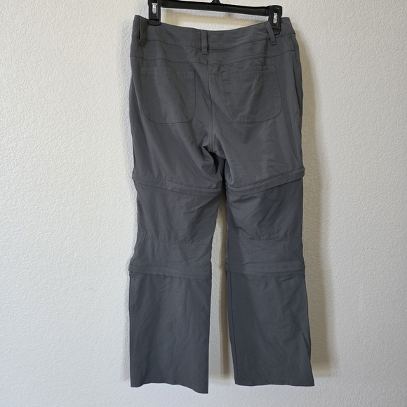 REI Gray Cargo Convertible Pants Durable Straight Leg Size 4P - Picture 2 of 12